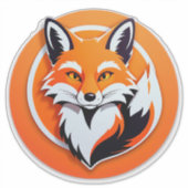 Sticker Tête de renard vibrant (Devant)