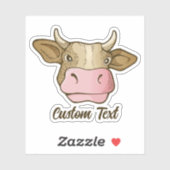 Sticker Tête de vache (Feuille)