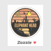 Sticker Tête d'Éléphant, Arizona (Feuille)