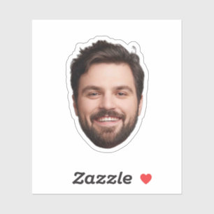 Sticker Tête personnalisée découpée drôle