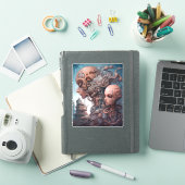 Sticker Têtes biomécaniques Surreal Sci-Fi Art (Couverture iPad)