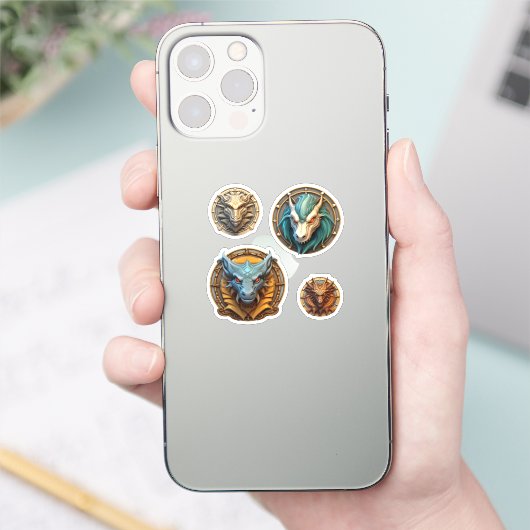 Sticker Têtes de dragon (Téléphone)