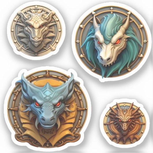 Sticker Têtes de dragon (Recto)