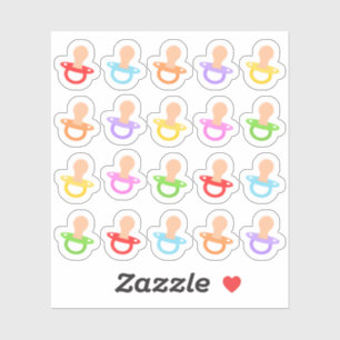Sticker Tétine Bébé Planificateur de Sucette Coloré Mignon
