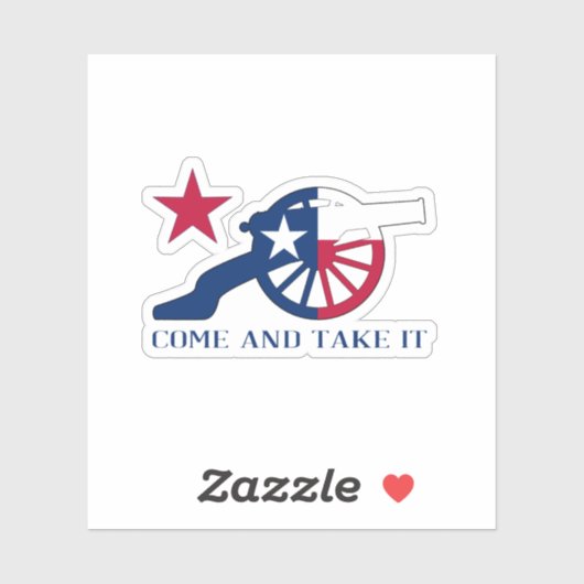 Sticker Texan Cannon Venez Le Prendre (Feuille)
