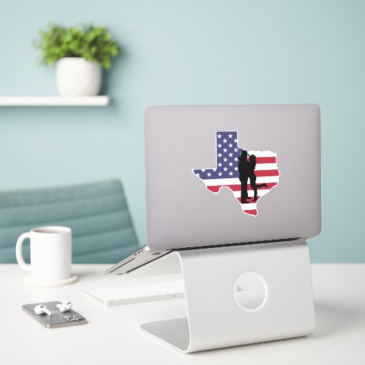 Sticker texan pur (Ordinateur portable sur le bureau)