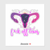 Sticker Texas Abortion Ban Celestial Uterus Protest Car (Feuille)