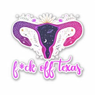 Sticker Texas Abortion Ban Celestial Uterus Protest Car