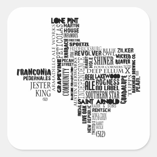 Sticker Texas Beer Lovers (Devant)