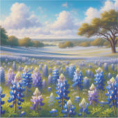 Sticker Texas Bluebonnet Meadow Landscape (Devant)