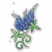 Sticker Texas Bluebonnet Texan Love Flower (Devant)