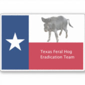 Sticker Texas Hog Hunter (Devant)