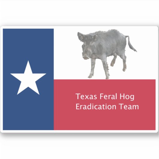 Sticker Texas Hog Hunter (Devant)