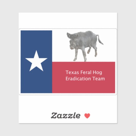 Sticker Texas Hog Hunter (Feuille)