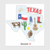 Sticker Texas Icons (Feuille)