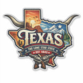Sticker Texas Lone Star State (Devant)
