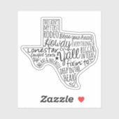 Sticker Texas Sayings (Feuille)