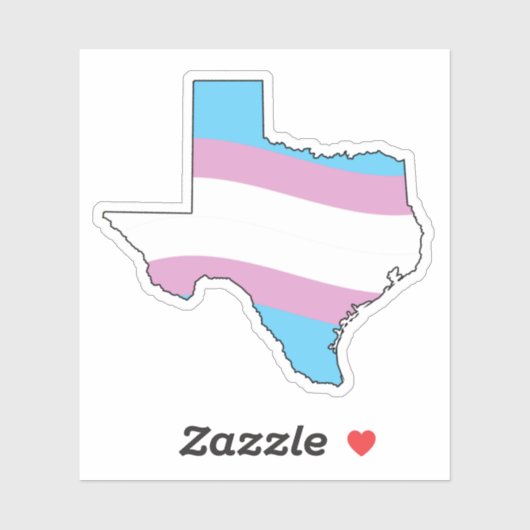 Sticker Texas Trans Pride (Feuille)