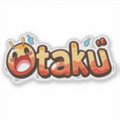 Sticker Texte amusant Otaku (Devant)