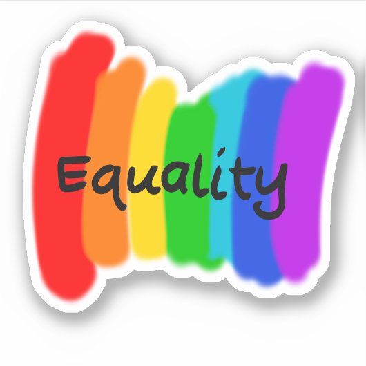 Sticker Texte arc-en-ciel "Égalité" (Devant)