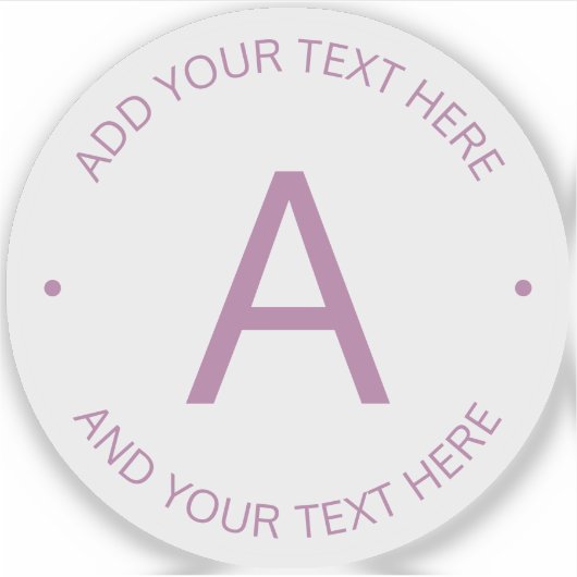 Sticker Texte circulaire de base moderne | Violet clair (Devant)
