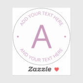 Sticker Texte circulaire de base moderne | Violet clair (Feuille)