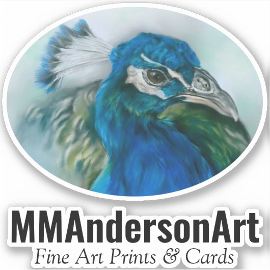 Sticker Texte d'art Peacock (Devant)