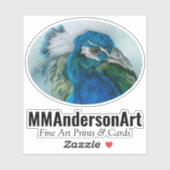 Sticker Texte d'art Peacock (Feuille)