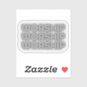 Sticker Texte de culte en gris (Feuille)