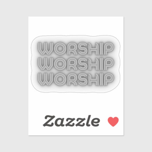 Sticker Texte de culte en gris (Feuille)