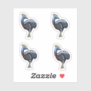 Sticker texte de la dent de couleur cassowary