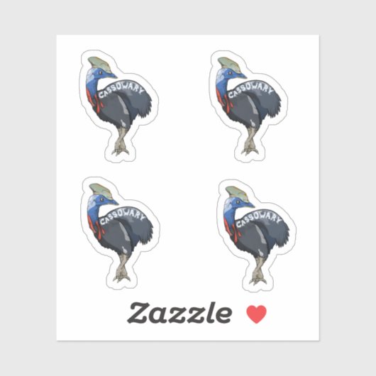 Sticker texte de la dent de couleur cassowary (Feuille)