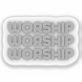 Sticker Texte de louange en gris (Recto)