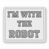Sticker Texte de robot (Devant)