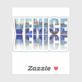 Sticker Texte de Venise avec réflexion (Feuille)