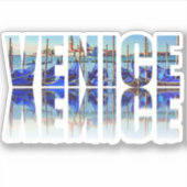 Sticker Texte de Venise avec réflexion (Devant)