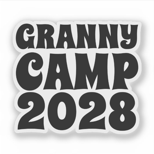 Sticker Texte du camp de Granny (Devant)