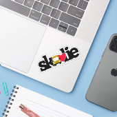 Sticker Texte du skoolie (Ordinateur portable avec iPhone)