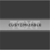 Sticker Texte en calques personnalisable moderne | Noir et (Devant)