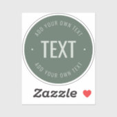 Sticker Texte et couleurs modifiables transparent (Feuille)