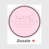 Sticker Texte moderne personnalisable avec bordure (Feuille)