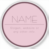 Sticker Texte moderne personnalisable avec bordure (Devant)