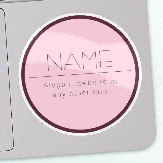 Sticker Texte moderne personnalisable avec bordure