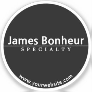 Sticker Texte moderne transparent ou opaque simple en noir