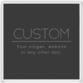 Sticker Texte modifiable minimaliste moderne | Noir & Blan (Devant)