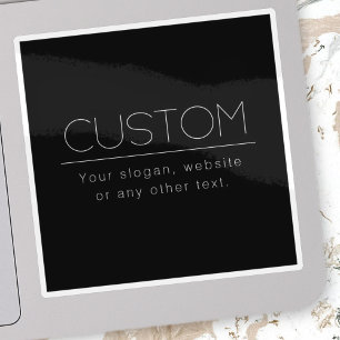 Sticker Texte modifiable minimaliste moderne   Noir & Blan