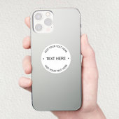 Sticker Texte modifiable simple et moderne | Blanc et noir