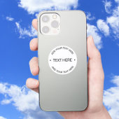 Sticker Texte modifiable simple et moderne | Blanc et noir