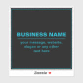 Sticker Texte personnalisable pour l'entreprise, etc. Noir (Feuille)