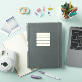 Sticker Texte personnalisable simple et élégant | Or blanc (Couverture iPad)
